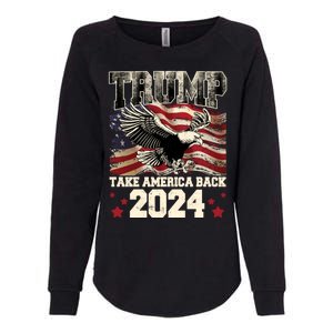 Donald Trump 2024 Take America Back Usa United States Womens California Wash Sweatshirt