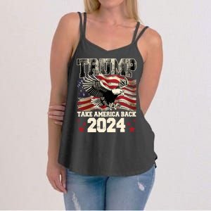 Donald Trump 2024 Take America Back Usa United States Women's Strappy Tank