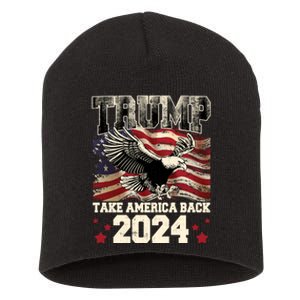 Donald Trump 2024 Take America Back Usa United States Short Acrylic Beanie