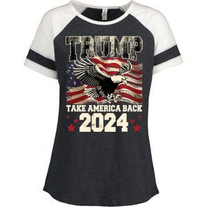 Donald Trump 2024 Take America Back Usa United States Enza Ladies Jersey Colorblock Tee