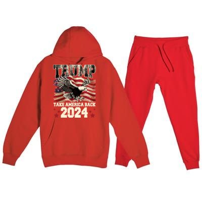 Donald Trump 2024 Take America Back Usa United States Premium Hooded Sweatsuit Set