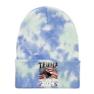 Donald Trump 2024 Take America Back Usa United States Tie Dye 12in Knit Beanie