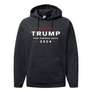 Donald Trump 2024 Take America Back Election The Return Performance Fleece Hoodie