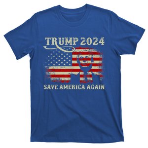 Donald Trump 2024 Save America Again American Flag Patriotic Gift T-Shirt