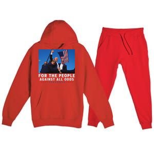 Donald Trump 2024 People Champion Premium Hooded Sweatsuit Set