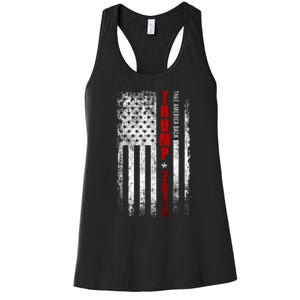 Donald Trump 2024 Take America Back American Flag Patriotic Women's Racerback Tank