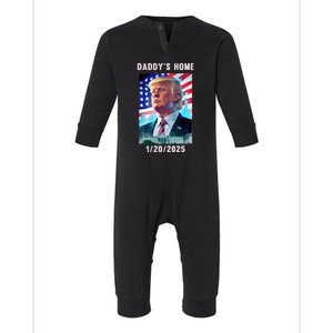 Donald Trump 2024 Daddys Home Infant Fleece One Piece