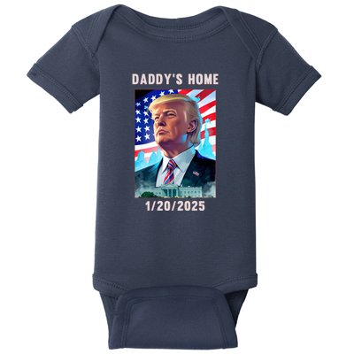 Donald Trump 2024 Daddys Home Baby Bodysuit