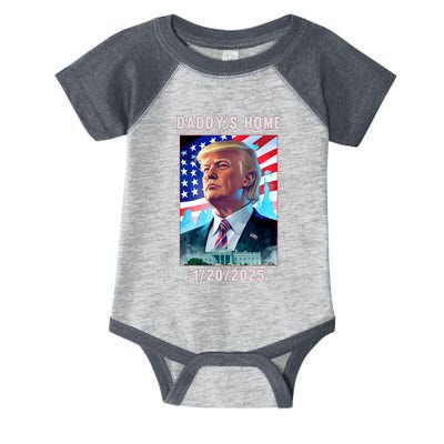 Donald Trump 2024 Daddys Home Infant Baby Jersey Bodysuit