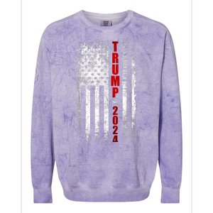 Donald Trump 2024 Take America Back Usa United States Colorblast Crewneck Sweatshirt