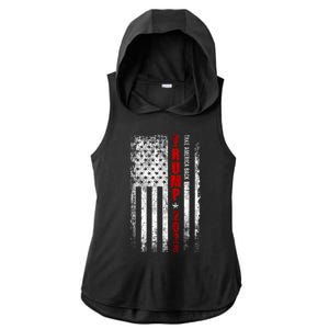 Donald Trump 2024 Take America Back Usa United States Ladies PosiCharge Tri-Blend Wicking Draft Hoodie Tank