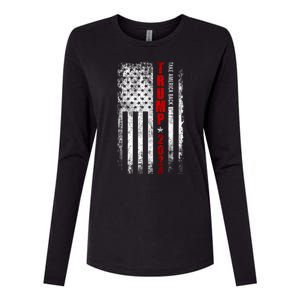 Donald Trump 2024 Take America Back Usa United States Womens Cotton Relaxed Long Sleeve T-Shirt