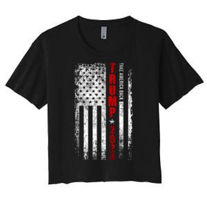 Donald Trump 2024 Take America Back Usa United States Women's Crop Top Tee