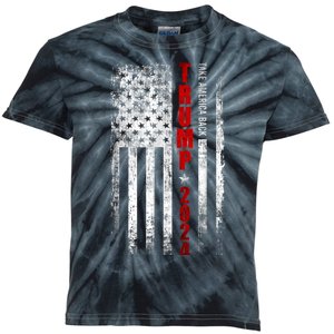 Donald Trump 2024 Take America Back Usa United States Kids Tie-Dye T-Shirt