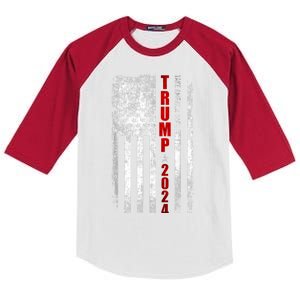 Donald Trump 2024 Take America Back Usa United States Kids Colorblock Raglan Jersey