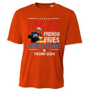 Donald Trump 2024 French Fry Make French Fries Great Again Cooling Performance Crew T-Shirt