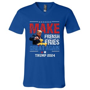 Donald Trump 2024 French Fry Make French Fries Great Again V-Neck T-Shirt