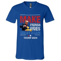 Donald Trump 2024 French Fry Make French Fries Great Again V-Neck T-Shirt