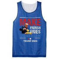 Donald Trump 2024 French Fry Make French Fries Great Again Mesh Reversible Basketball Jersey Tank