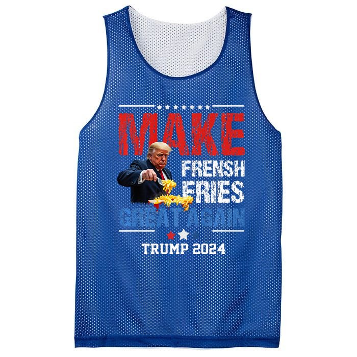 Donald Trump 2024 French Fry Make French Fries Great Again Mesh Reversible Basketball Jersey Tank