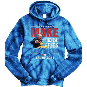 Donald Trump 2024 French Fry Make French Fries Great Again Tie Dye Hoodie