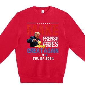 Donald Trump 2024 French Fry Make French Fries Great Again Premium Crewneck Sweatshirt