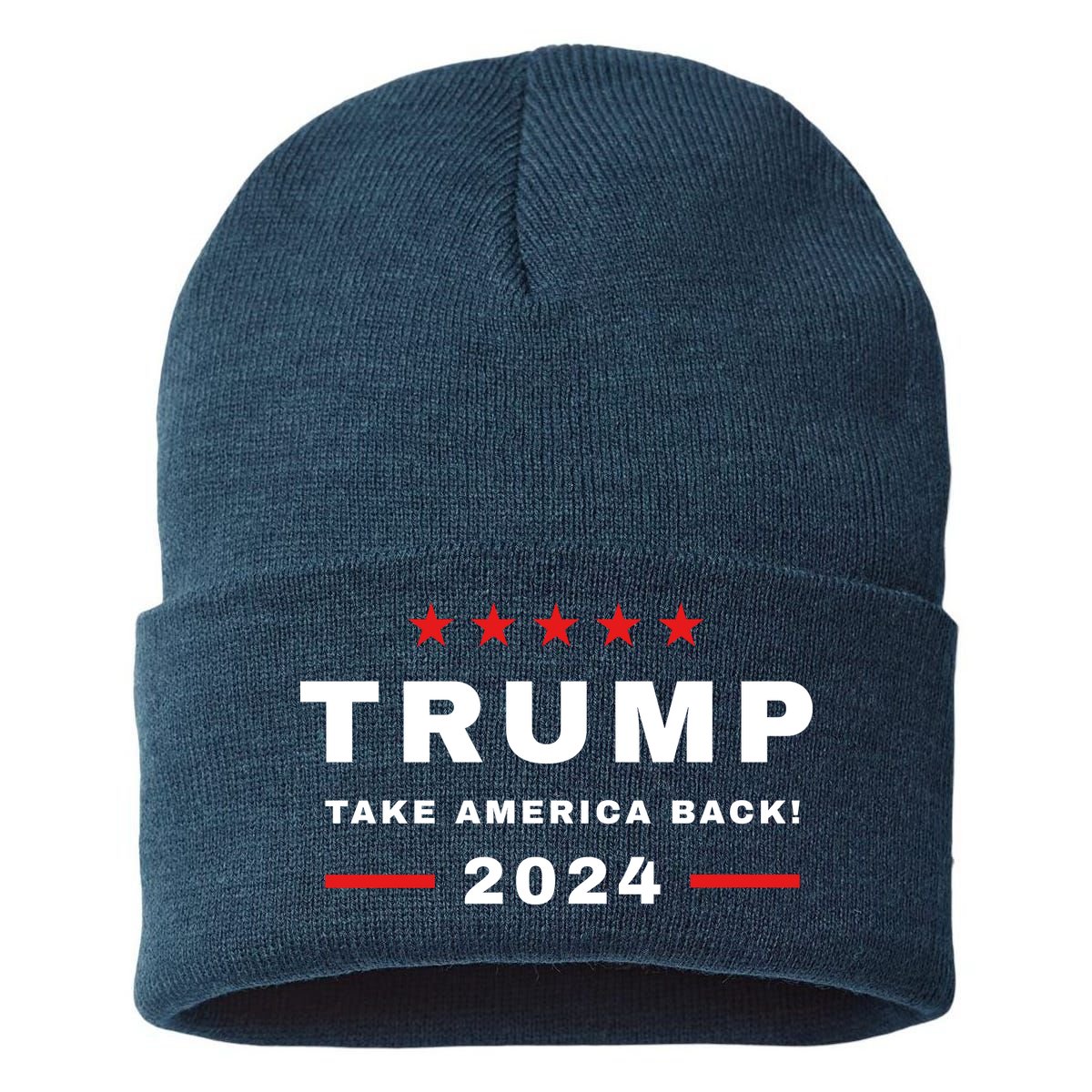 Trump 2024 Take America Back Election Sustainable Knit Beanie
