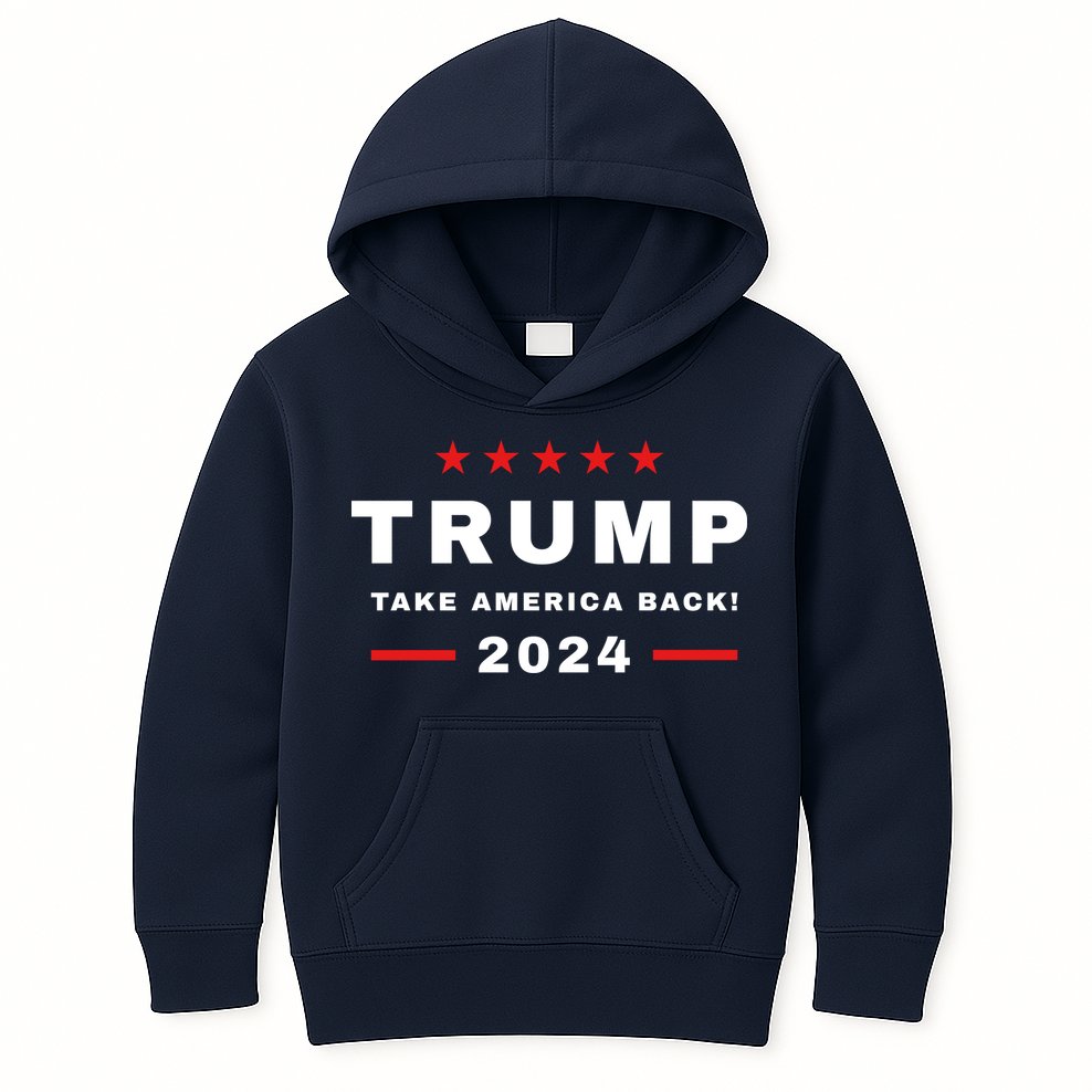 Trump 2024 Take America Back Election Kids Hoodie