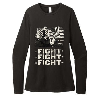 Donald Trump 2024 Fight Fight Fight Donald Trump Fist Pump Womens CVC Long Sleeve Shirt