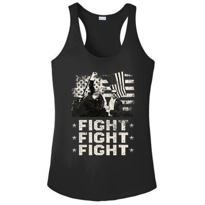 Donald Trump 2024 Fight Fight Fight Donald Trump Fist Pump Ladies PosiCharge Competitor Racerback Tank