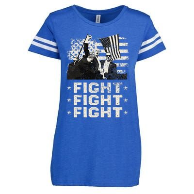 Donald Trump 2024 Fight Fight Fight Donald Trump Fist Pump Enza Ladies Jersey Football T-Shirt