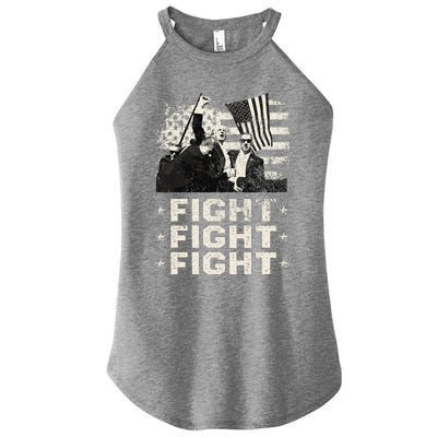 Donald Trump 2024 Fight Fight Fight Donald Trump Fist Pump Women’s Perfect Tri Rocker Tank