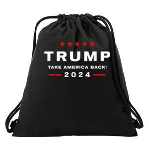 Donald Trump 2024 Take America Back Usa United States Drawstring Bag