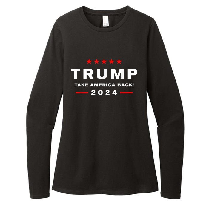 Donald Trump 2024 Take America Back Usa United States Womens CVC Long Sleeve Shirt