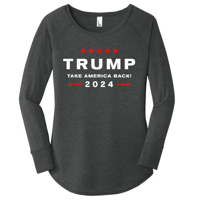 Donald Trump 2024 Take America Back Usa United States Women's Perfect Tri Tunic Long Sleeve Shirt