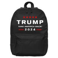 Donald Trump 2024 Take America Back Usa United States 16 in Basic Backpack