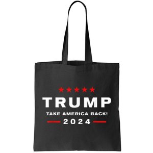 Donald Trump 2024 Take America Back Usa United States Tote Bag