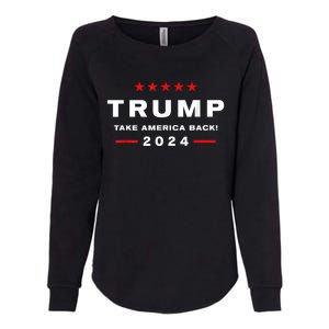 Donald Trump 2024 Take America Back Usa United States Womens California Wash Sweatshirt