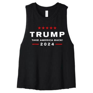 Donald Trump 2024 Take America Back Usa United States Women's Racerback Cropped Tank