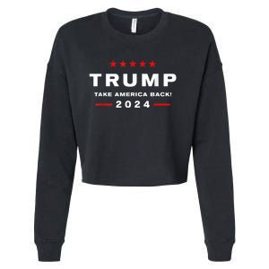 Donald Trump 2024 Take America Back Usa United States Cropped Pullover Crew