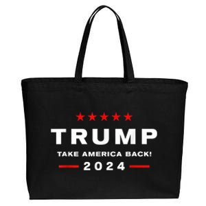 Donald Trump 2024 Take America Back Usa United States Cotton Canvas Jumbo Tote