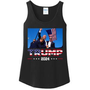 Donald Trump 2024 Survived Shot At Election Rall Ladies Essential Tank