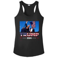 Donald Trump 2024 Survived Shot At Election Rall Ladies PosiCharge Competitor Racerback Tank