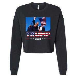 Donald Trump 2024 Survived Shot At Election Rall Cropped Pullover Crew