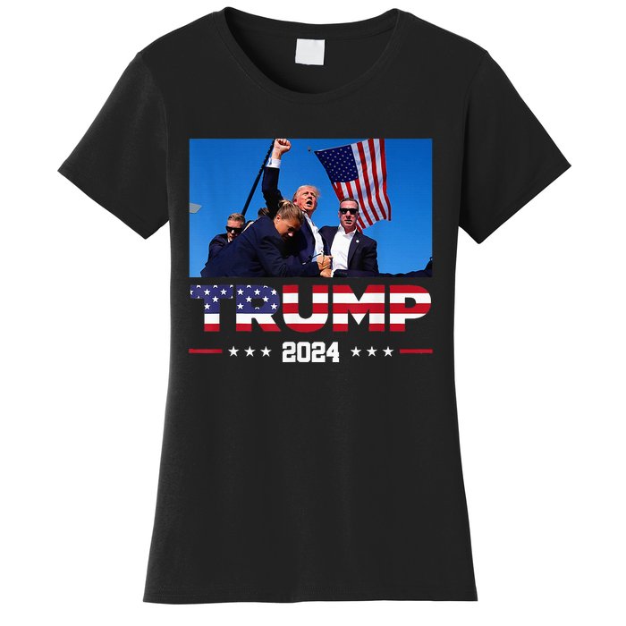 Donald Trump 2024 Survived Shot At Election Rall Women's T-Shirt