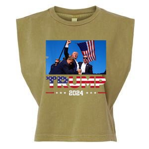 Donald Trump 2024 Survived Shot At Election Rall Garment-Dyed Women's Muscle Tee