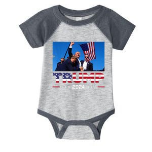 Donald Trump 2024 Survived Shot At Election Rall Infant Baby Jersey Bodysuit