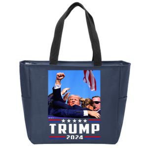 Donald Trump 2024 Survived Shot At Election Rally Zip Tote Bag