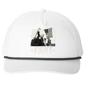 Donald Trump 2024 Fight Fight Fight Donald Trump Fist Pump Snapback Five-Panel Rope Hat