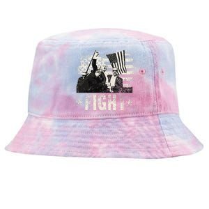 Donald Trump 2024 Fight Fight Fight Donald Trump Fist Pump Tie-Dyed Bucket Hat